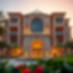 Stunning exterior view of Al Khail Gate 2 showcasing its architectural features