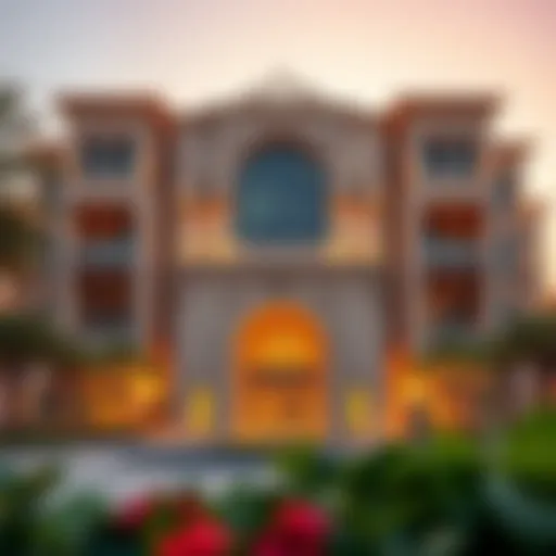 Stunning exterior view of Al Khail Gate 2 showcasing its architectural features