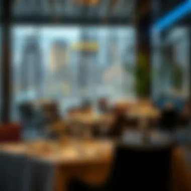 Elegant table setting inside Al Magazi highlighting the restaurant's ambiance