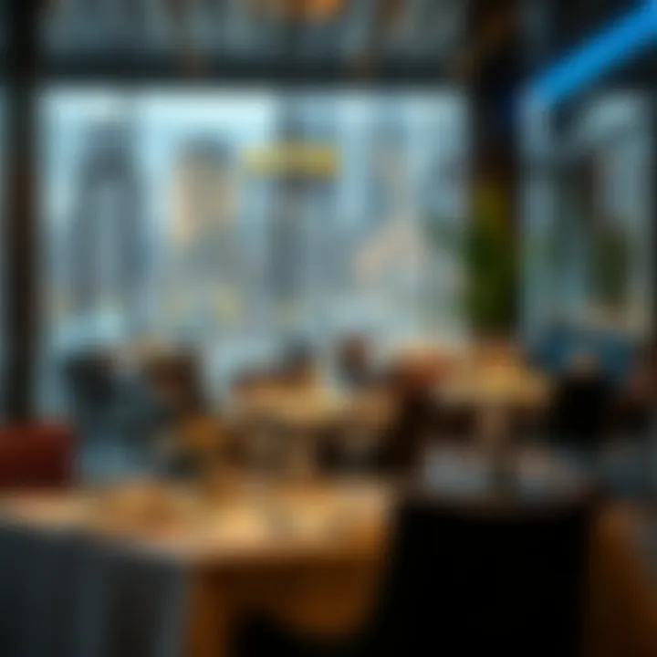 Elegant table setting inside Al Magazi highlighting the restaurant's ambiance