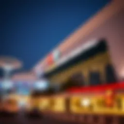 Exterior view of Al Quoz Grand Mall showcasing its modern architecture