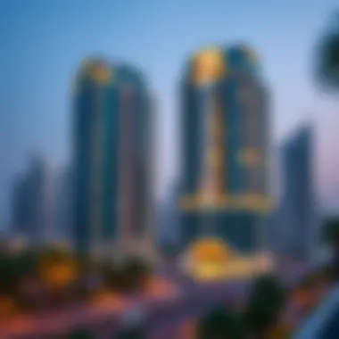 Stunning architectural view of Al Rimmal Residence Tower showcasing modern design