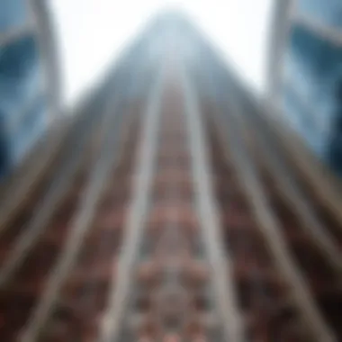 Close-up shot highlighting the intricate details and textures of Al Safa Tower's facade