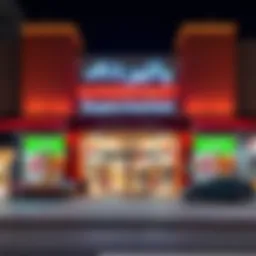 Exterior view of Al Samary Supermarket showcasing its vibrant entrance