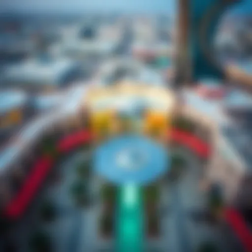 Aerial view of Al Wasl Square showcasing its architectural design