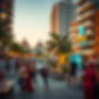 Visitors enjoying the serene atmosphere of Al Wasl Square