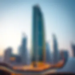 The Alpha Green Tower showcasing its innovative architecture against the Dubai skyline