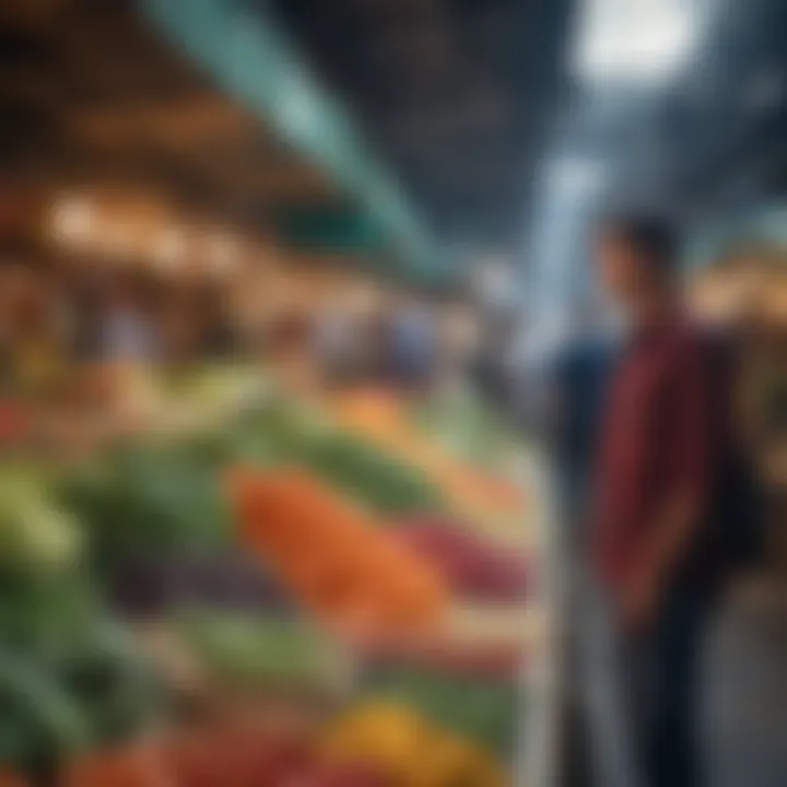 Visitors exploring the variety of offerings in Aweer Vegetable Market