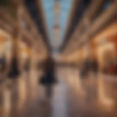 Interior view displaying a vibrant shopping environment