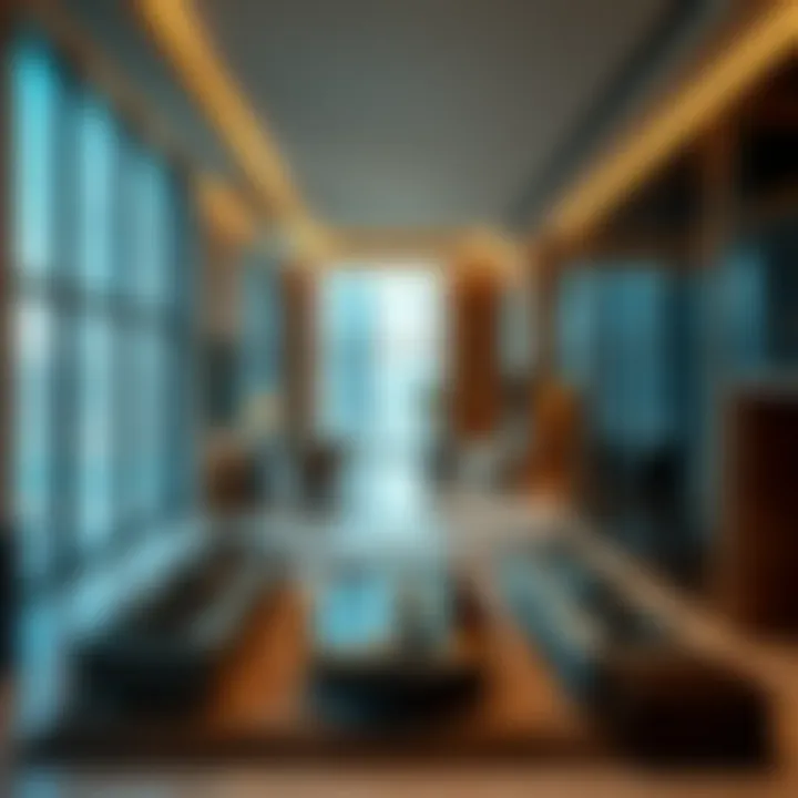 Luxurious interior of a Burj Khalifa apartment featuring modern design