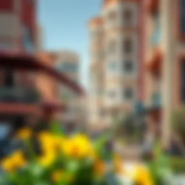 Vibrant community spaces in a Dubai neighborhood