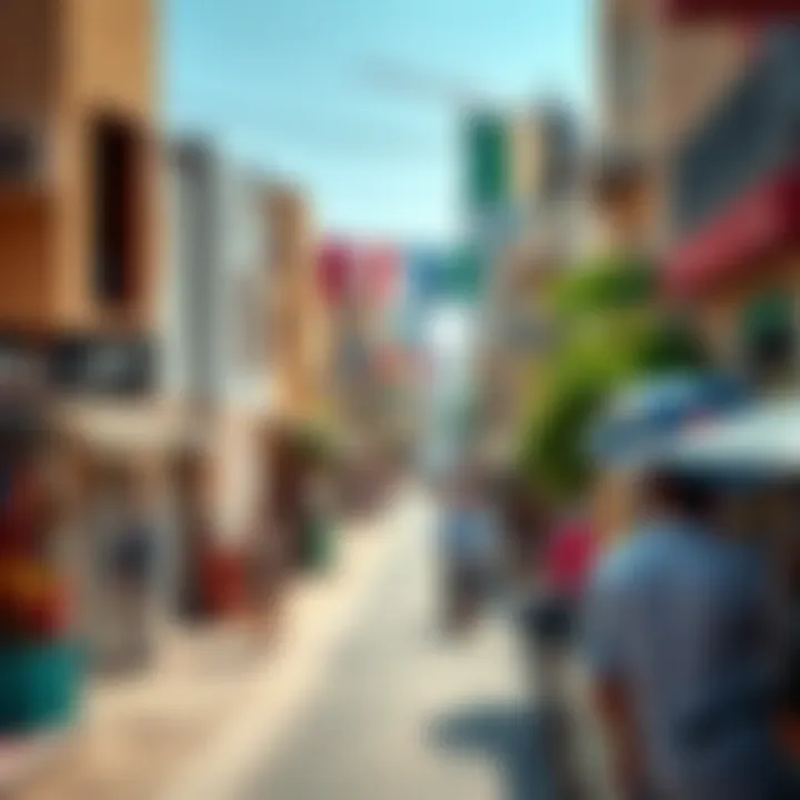 Cultural diversity represented in a Dubai neighborhood