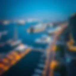 Aerial view of Creek Harbour showcasing its modern skyline and waterfront