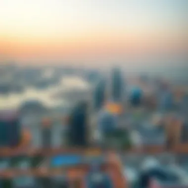 Panoramic skyline view from Damac Capital Bay representing Dubai's urban landscape
