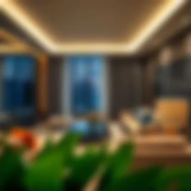Modern Living Space at Damac Maison Upper Crest Inviting living space showcasing modern design in Damac Maison Upper Crest