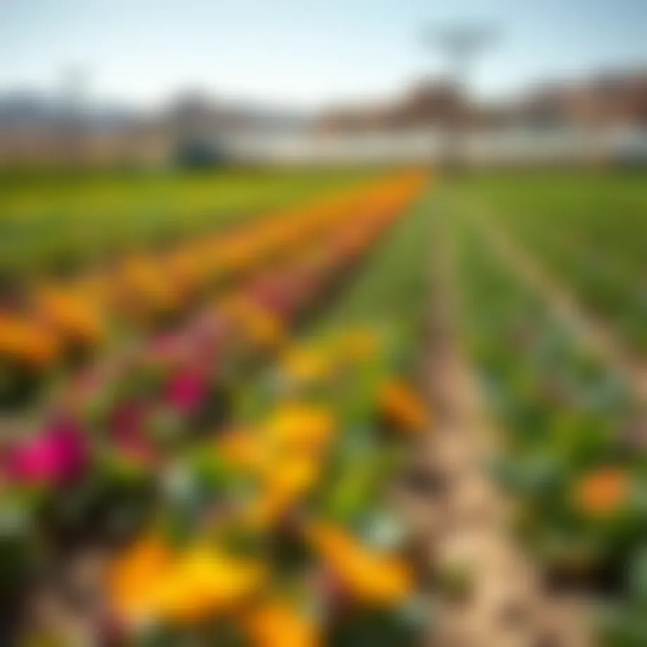 Vibrant crops thriving in arid conditions at Desert Organic Farm