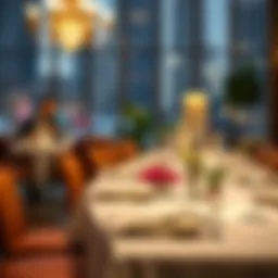 Elegant dining setup showcasing exquisite table arrangement