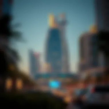 Luxurious hotel representing Dubai's hospitality sector