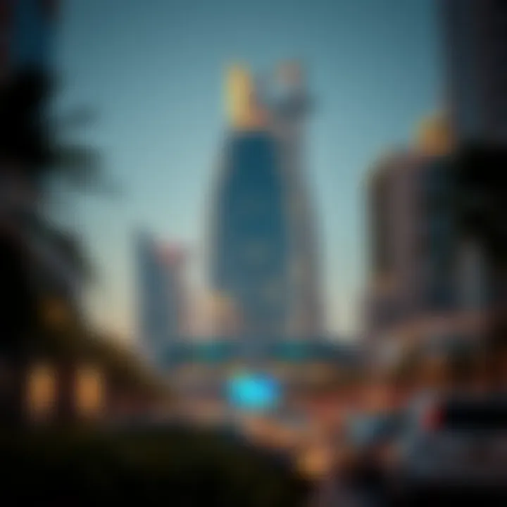 Luxurious hotel representing Dubai's hospitality sector