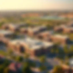 Aerial view of Arabian Ranches educational institutions