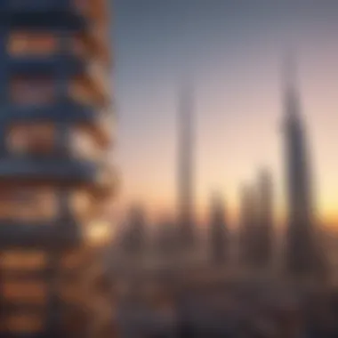 Stunning skyline of Dubai at sunset showcasing modern architecture