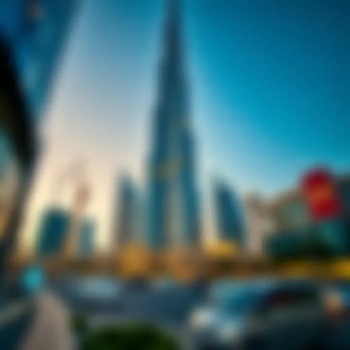 Stunning architectural view of the Dubai World Trade Center