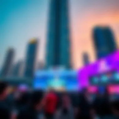 View of a major event taking place at the Dubai World Trade Center