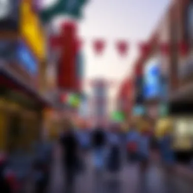 Lively Atmosphere of Al Barsha A busy street in Al Barsha illustrating the lively atmosphere and diverse offerings