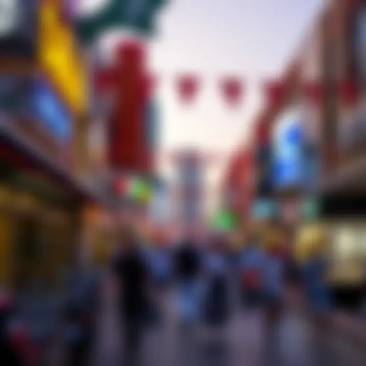 Lively Atmosphere of Al Barsha A busy street in Al Barsha illustrating the lively atmosphere and diverse offerings