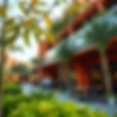 Vibrant community spaces in Al Basha Silicon Oasis with lush greenery