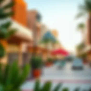 The vibrant community amenities available at Al Khail Gate, highlighting recreational facilities