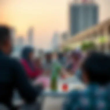 Residents engaged in community activities organized by the Al Khail Gate Community Office