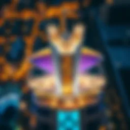 Aerial view of Al Mulla Plaza showcasing its architectural design