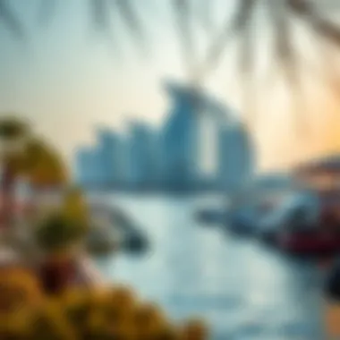 A serene view of the Al Ras waterfront showcasing the harmony between nature and urban architecture.