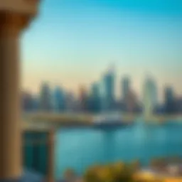 Stunning view of Palm Jumeirah skyline showcasing modern architecture