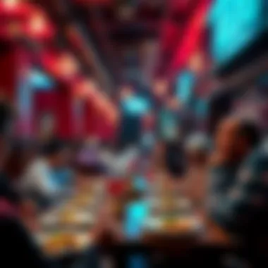 Guests enjoying a meal, showcasing the restaurant's lively atmosphere