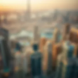 Aerial view of Dubai's skyline showcasing luxury properties