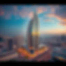 Bird's eye view of Binghatti Horizon showcasing its unique architectural design