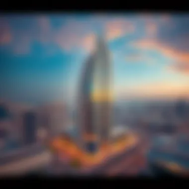 Bird's eye view of Binghatti Horizon showcasing its unique architectural design