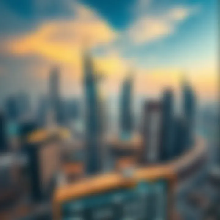 A panoramic view highlighting Binghatti Horizon among other skyscrapers