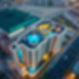 Aerial view of Binghatti Sapphire showcasing its architectural elegance