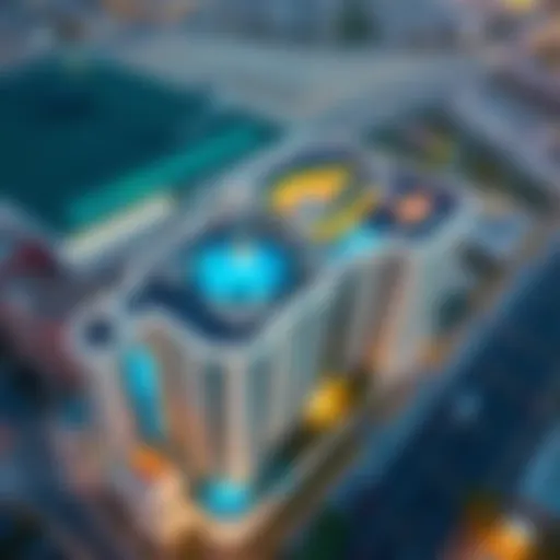 Aerial view of Binghatti Sapphire showcasing its architectural elegance