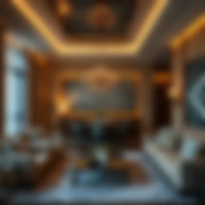 Interior design of a luxurious apartment in Binghatti Sapphire