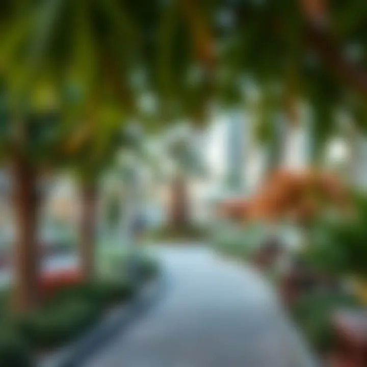 Community park showcasing vibrant greenery and social spaces