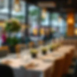 A beautifully arranged table setting in a Meadows Village restaurant