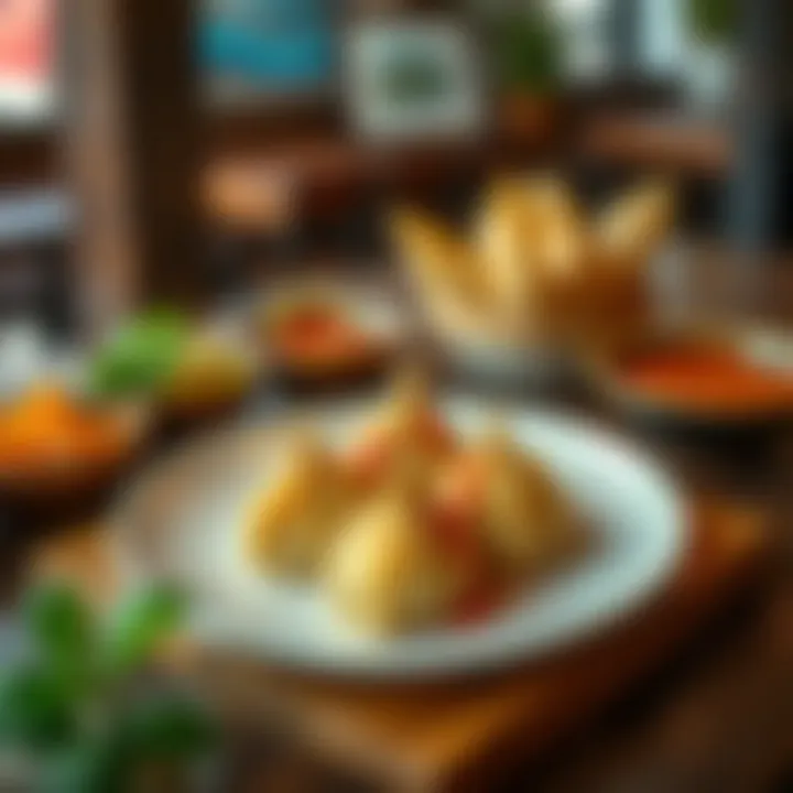 A beautifully plated momo dish showcasing vibrant colors and textures.