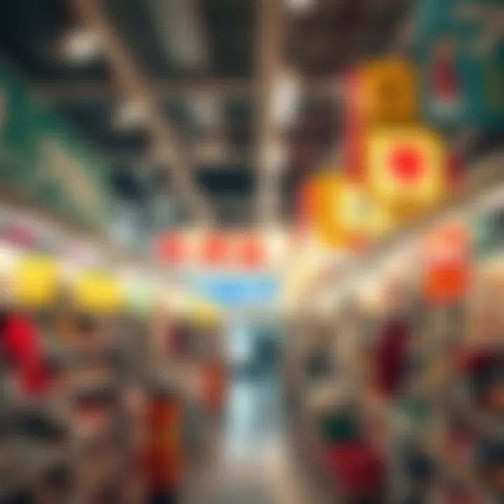 Interior view showcasing the diverse aisles of Daiso Motor City