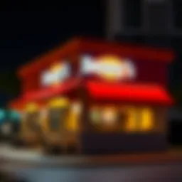 Denny's restaurant exterior showcasing its welcoming facade
