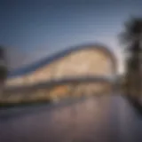 Exterior view of Dubai Festival City Metro Station showcasing its modern architecture