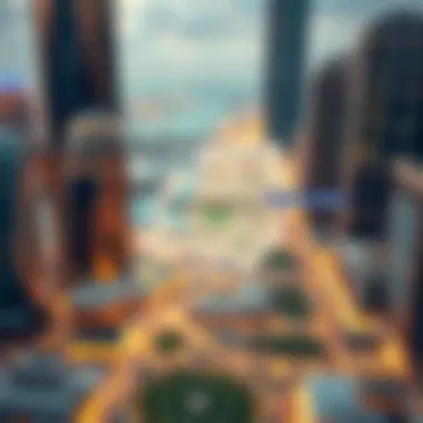 Map highlighting the strategic location of Dubai Media City within the UAE